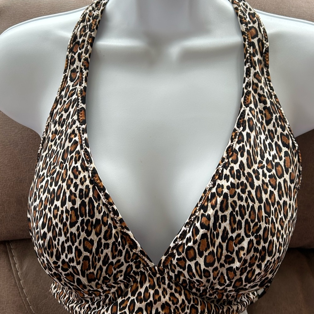 Tommy Bahama Lily Cat reversible Halter Bikini Top - XS - New - Picture 6 of 8